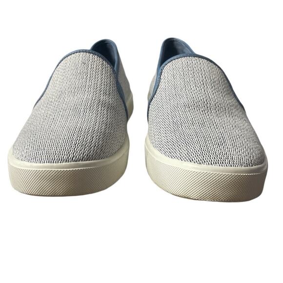 VINCE Preston Felted Skate White Woven Slip-on Sneakers in Anchor Blue Size 7.5 - Picture 2 of 9